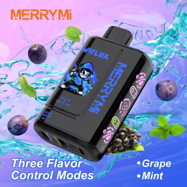 E-papieros MerryMI 24000 Wiflux Grape Mint