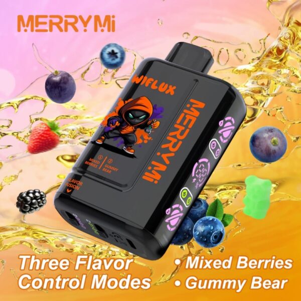 E-papieros MerryMI 24000 Wiflux Mixed Berries_Gummy Bear