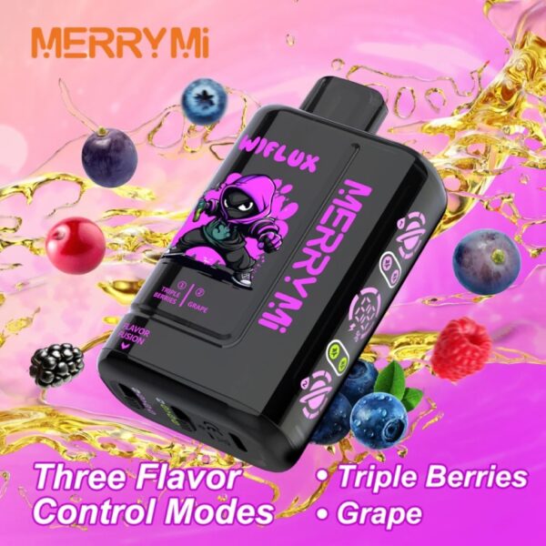 E-papieros MerryMI 24000 Wiflux Triple Berries Grape