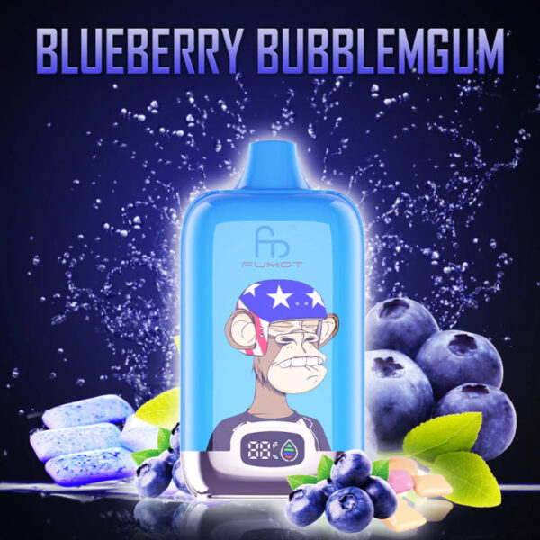 Fumot Digital Box Jednorazowy e-papieros 12000 Buchów o smaku Blueberry Bubblegum