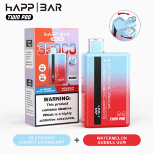 Happ Bar Twin Pod 35000 Blueberry Cherry Cranberry Watermelon Bubble Gum