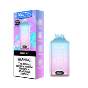 META ULTRA MAX Jednorazowy e-papieros 10000 Buchów o smaku Grape Ice 16 ml