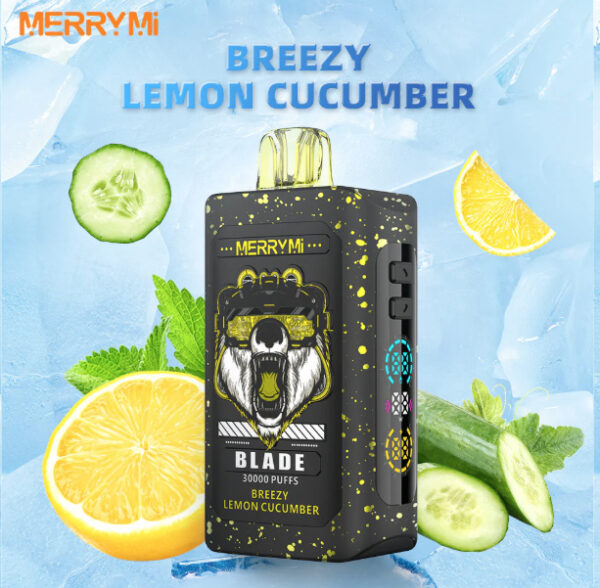 Merry Mi Blade Jednorazowy e-papieros 30000 Buchów o smaku Breezy Lemon Cucumber