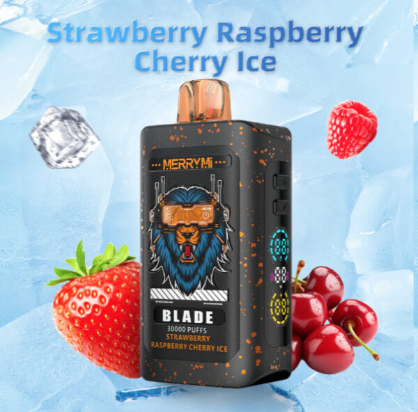 Merry Mi Blade Jednorazowy e-papieros 30000 Buchów o smaku Strawberry Raspberry Cherry Ice